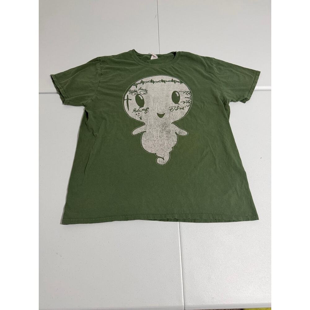 Post Malone Green T Shirt Ghost Print Size L